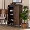 Baxton Studio Talon ModernTwo-Tone Walnut Brown and Dark Grey Finished Wood 2-Door Shoe Storage Cabinet 195-11724-ZORO - alternate 7